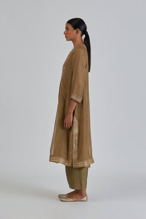 Viti Kurta and Pant-Mehendi Green