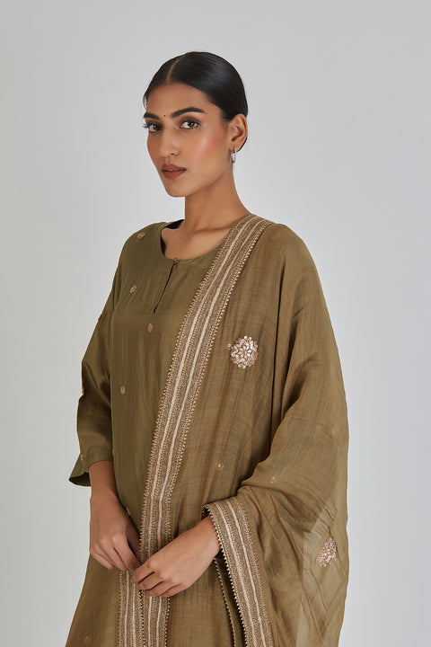 Alina Dupatta-Mehendi Green