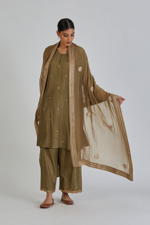 Inaya Kurta and Pant-Mehendi Green