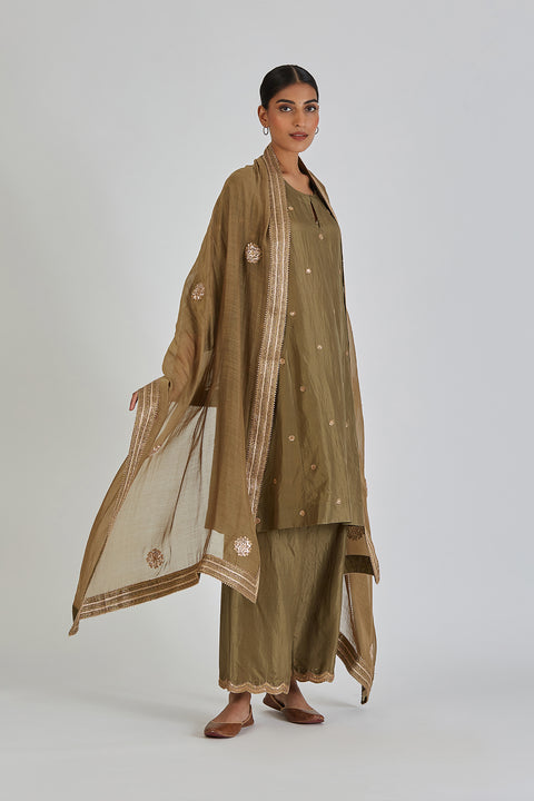 Alina Dupatta-Mehendi Green