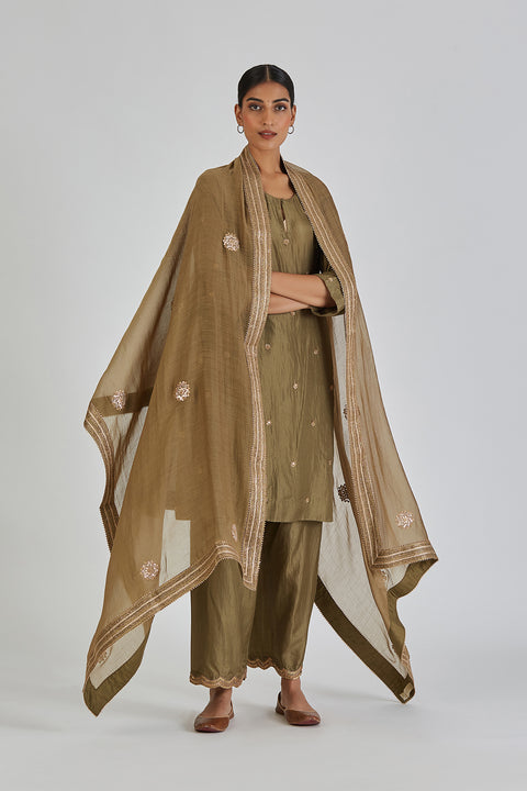 Alina Dupatta-Mehendi Green