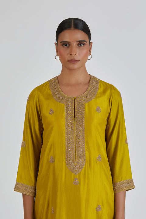 Arshia Kurta and Pant-Yellow