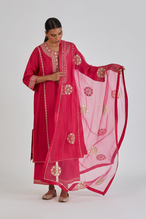 Anushka Dupatta-Fuschia Pink