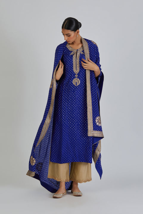 Amba Kurta and Pant-Royal Blue