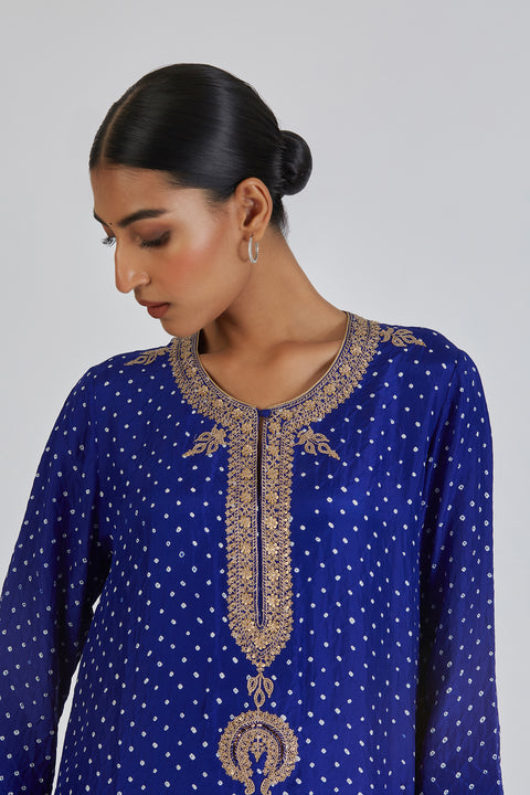 Amba Kurta and Pant-Royal Blue