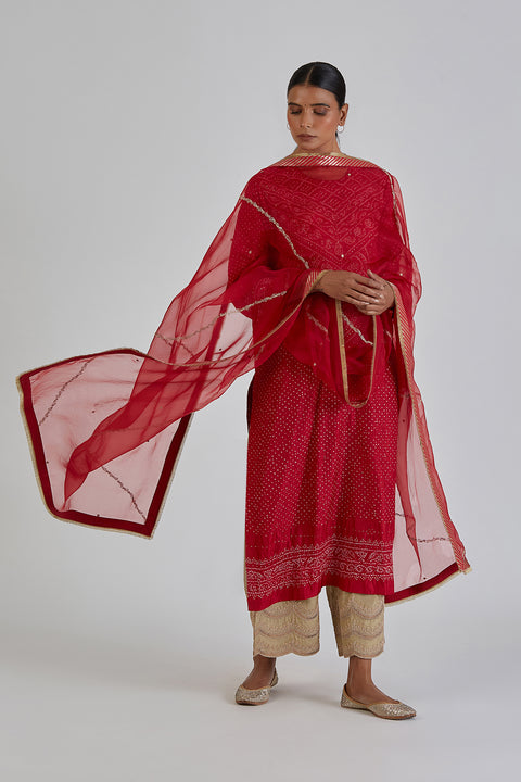 Mihika Kurta and Pant-Red