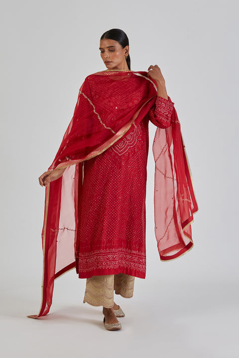 Jaina Dupatta-Red