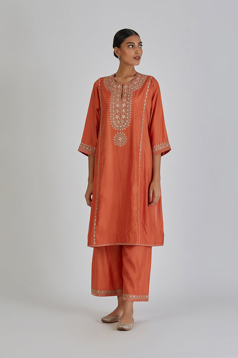 Miya Kurta and Pant-Orange