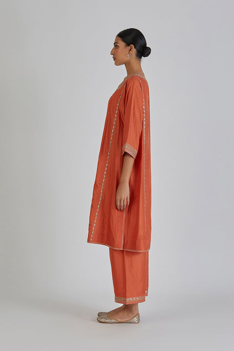 Miya Kurta and Pant-Orange