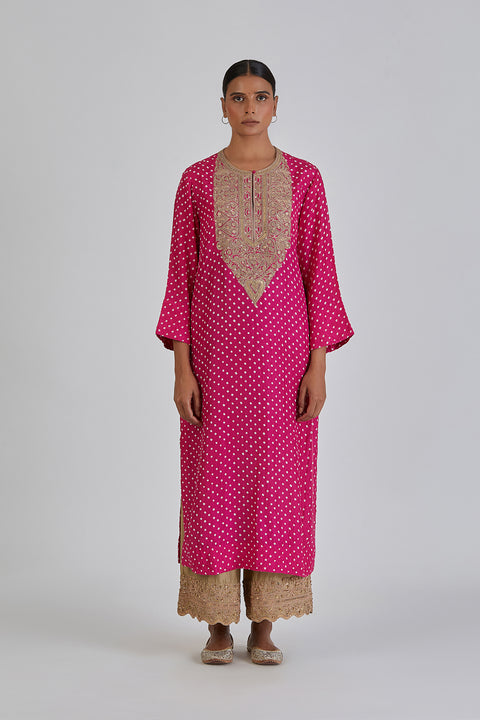 Mahi Kurta and Pant-Fuschia Pink