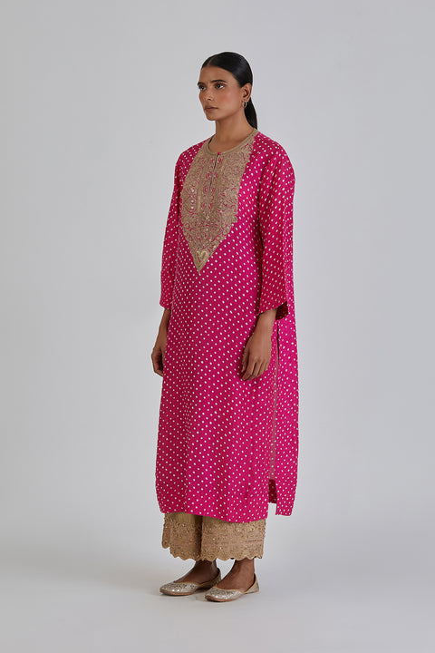 Mahi Kurta and Pant-Fuschia Pink
