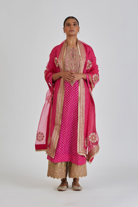 Asawari Dupatta-Fuschia Pink