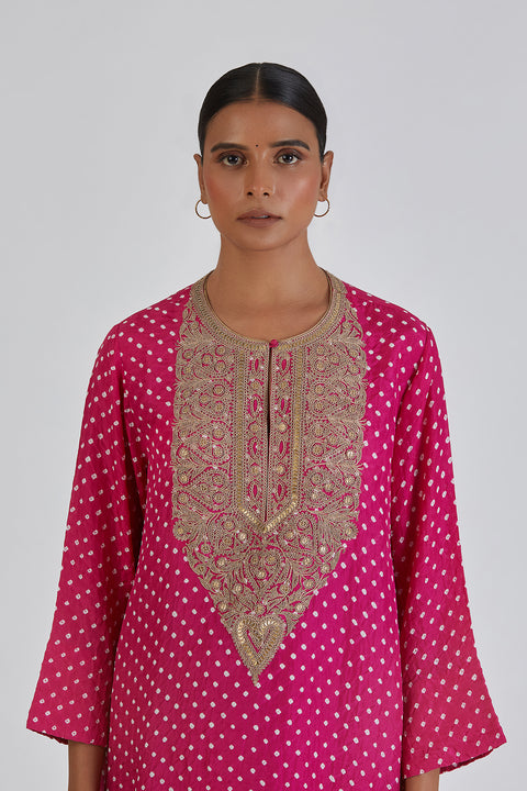 Mahi Kurta and Pant-Fuschia Pink
