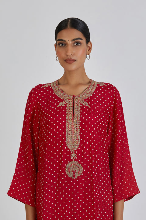 Amba Kurta and Pant-Red