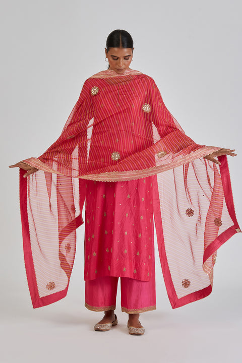 Aasa Dupatta-Fuschia Pink