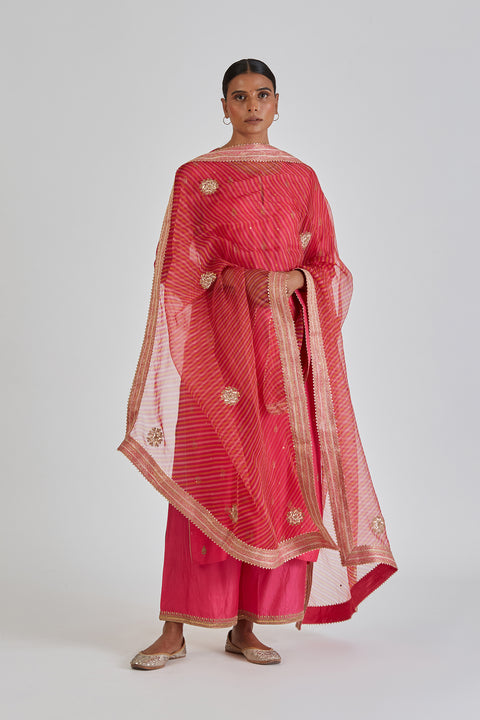 Aasa Dupatta-Fuschia Pink