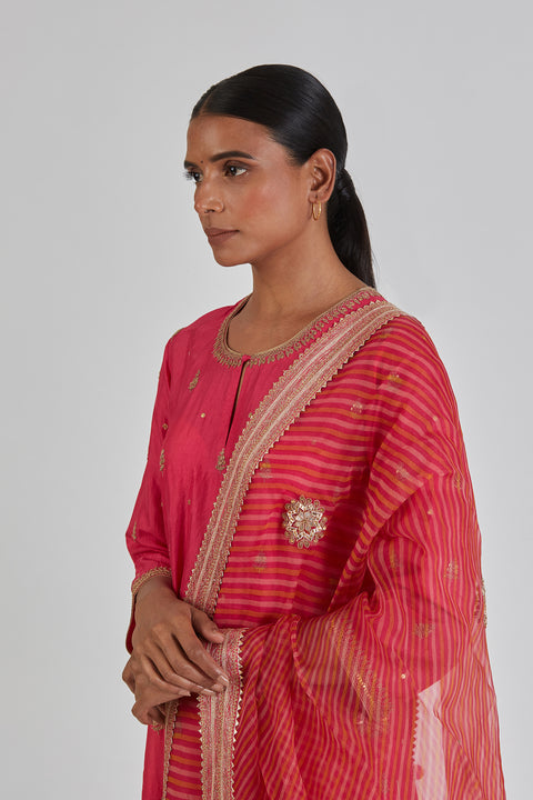 Aasa Dupatta-Fuschia Pink