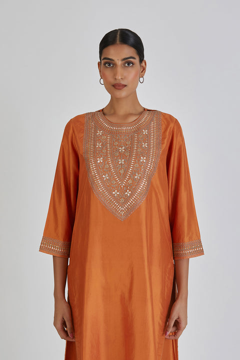 Zahra Kurta and Pant-Orange