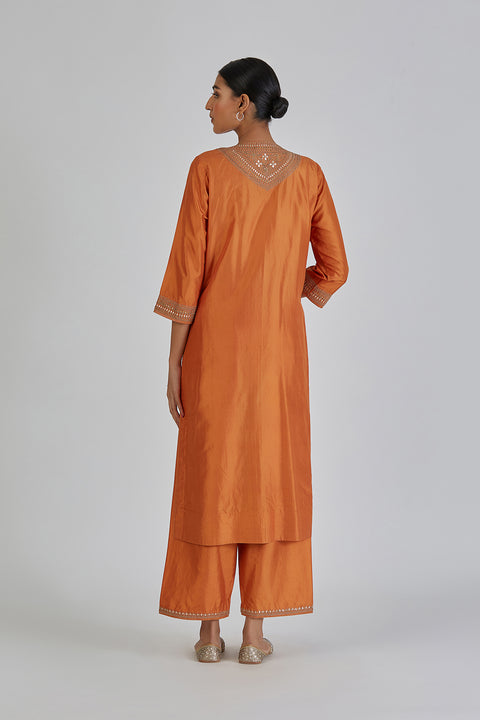 Zahra Kurta and Pant-Orange