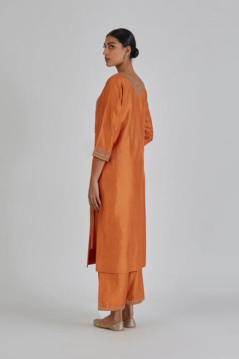 Zahra Kurta and Pant-Orange