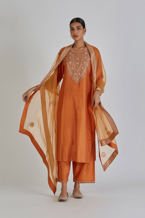 Zahra Kurta and Pant-Orange