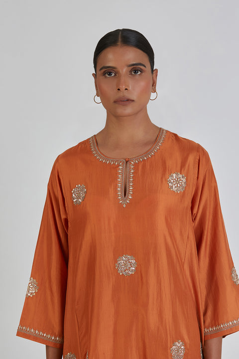 Anusha Kurta and Pant-orange