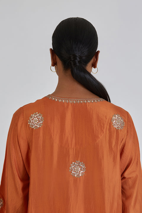 Anusha Kurta and Pant-orange