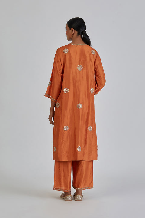 Anusha Kurta and Pant-orange