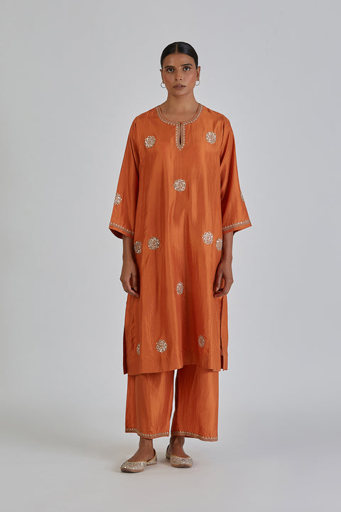 Anusha Kurta and Pant-orange