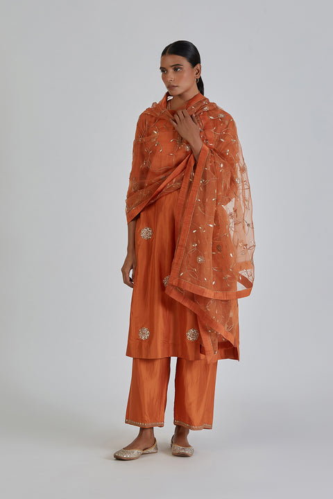 Anusha Kurta and Pant-orange