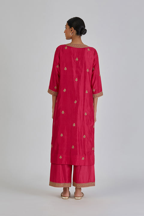 Arshia Kurta and Pant-Fuschia Pink