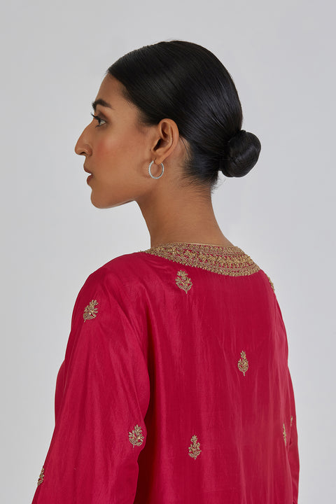 Arshia Kurta and Pant-Fuschia Pink