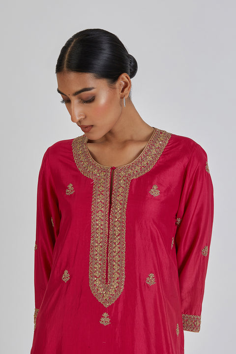 Arshia Kurta and Pant-Fuschia Pink