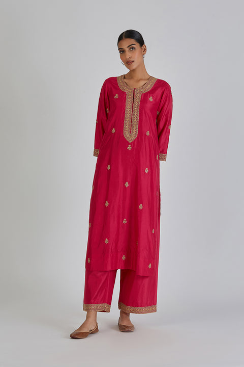 Arshia Kurta and Pant-Fuschia Pink