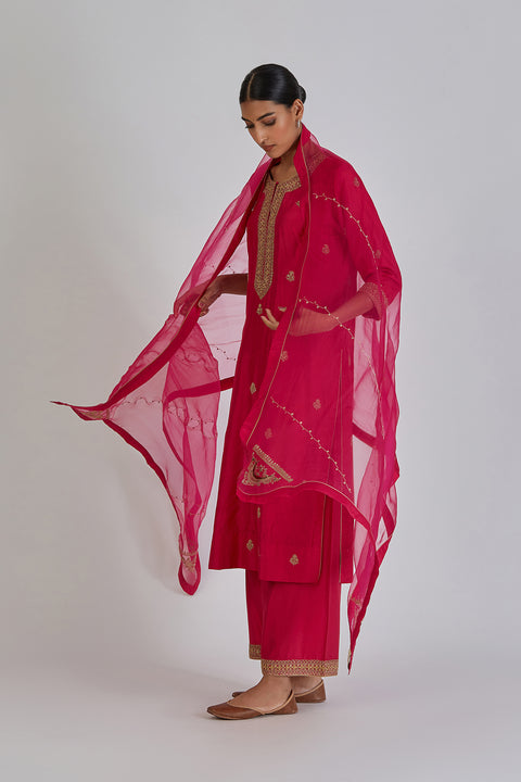 Arshia Kurta and Pant-Fuschia Pink