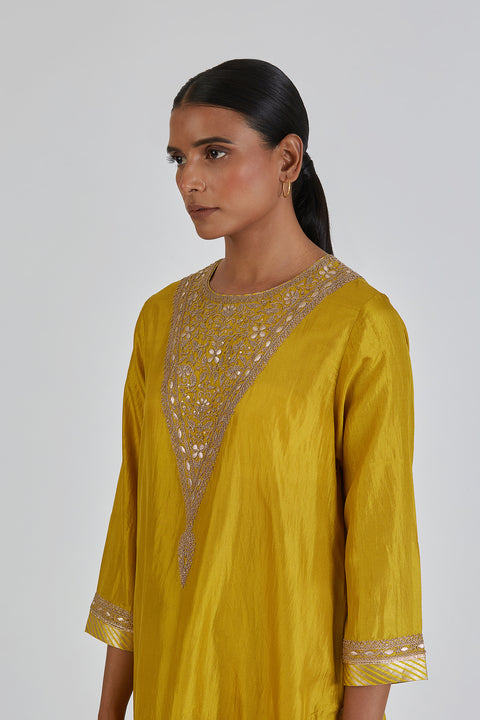 Amisha Kurta and Pant-Yellow