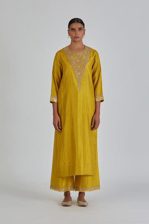 Amisha Kurta and Pant-Yellow