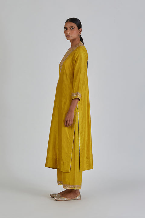 Amisha Kurta and Pant-Yellow