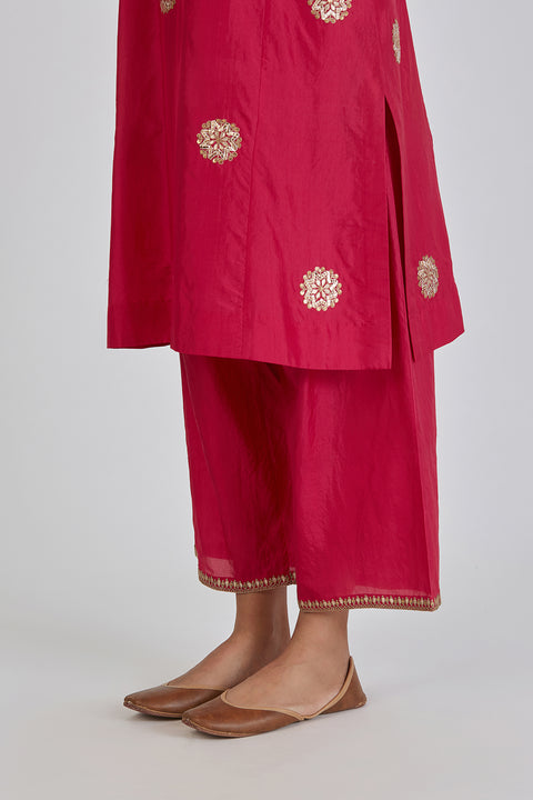 Anusha Kurta and Pant-Fuschia Pink