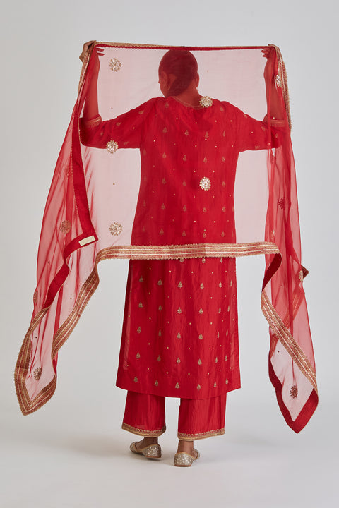 Rajeshwari Dupatta-Red