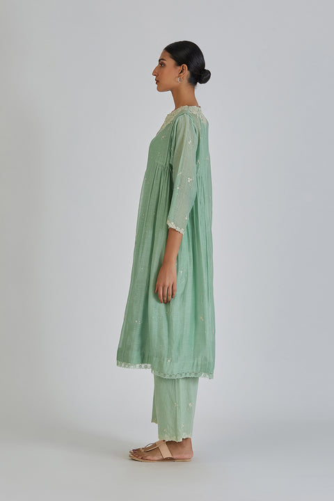 Binti Kurta and Pant-Aqua Blue