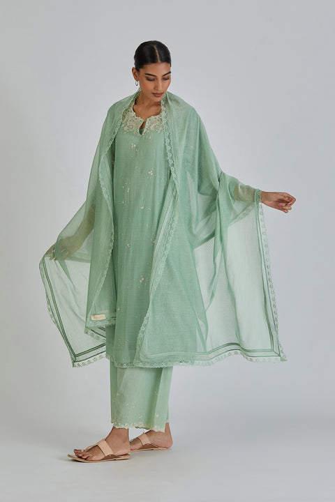 Binti Kurta and Pant-Aqua Blue