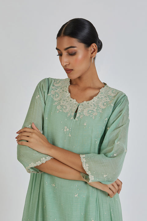 Binti Kurta and Pant-Aqua Blue