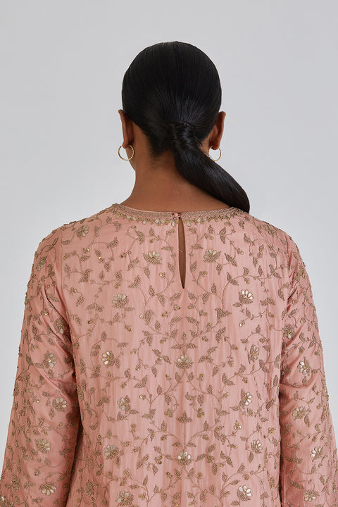 Mugdha Kurta and Sharara-Salmon Pink