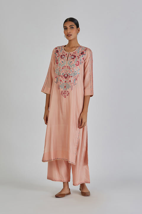Tvisha Kurta and Pant-Salmon Pink