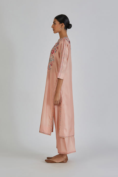 Tvisha Kurta and Pant-Salmon Pink
