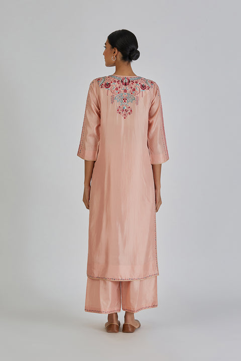 Tvisha Kurta and Pant-Salmon Pink