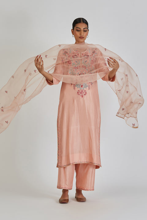 Mansi Dupatta-Salmon Pink