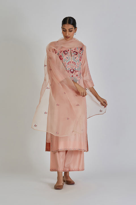Tvisha Kurta and Pant-Salmon Pink