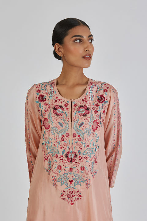Tvisha Kurta and Pant-Salmon Pink